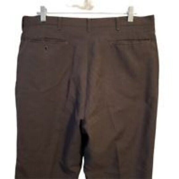 Haggar Mens Size 36x32 Gray Solid Dress Pants - Picture 6 of 10